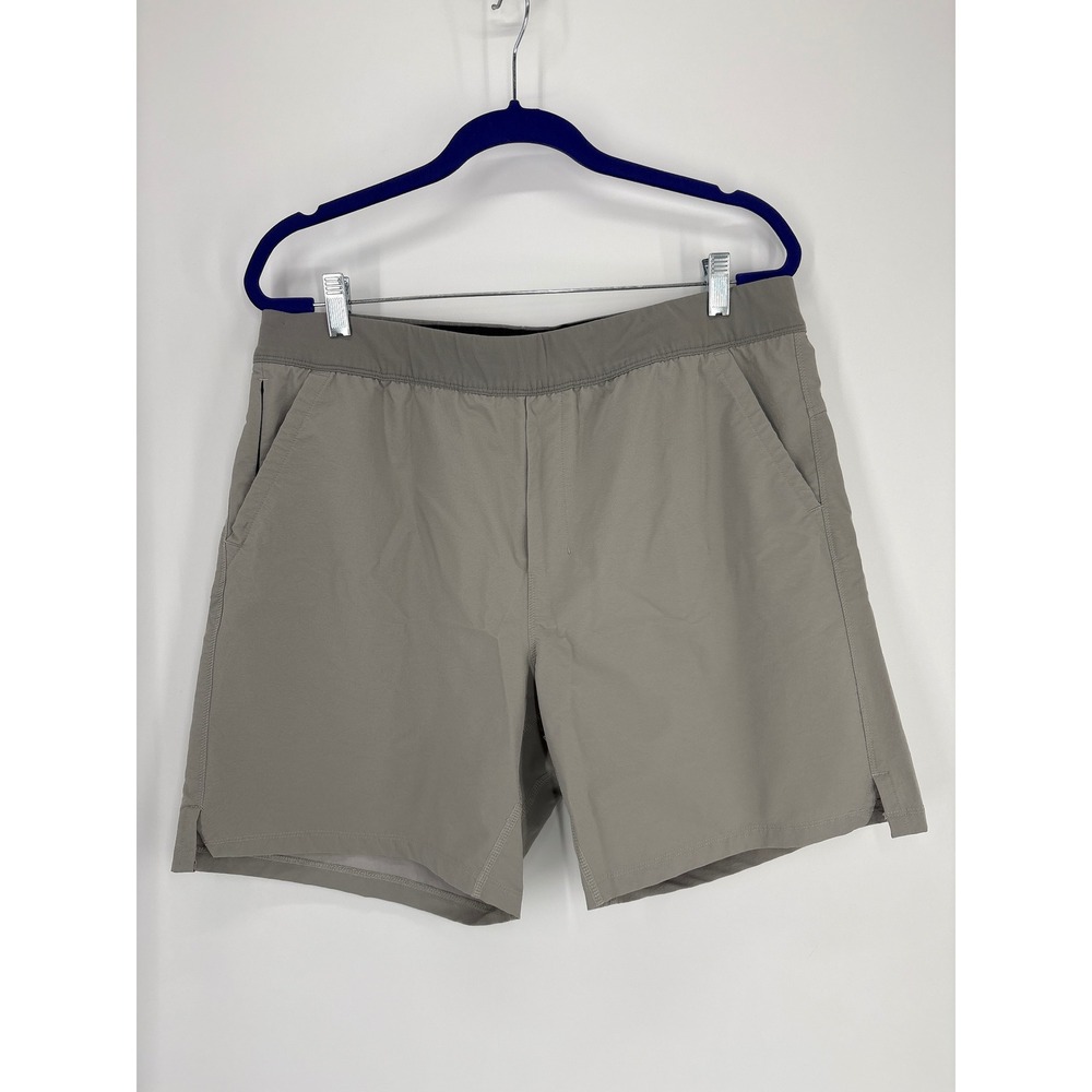 Public Rec Shorts 38 Gray Athletic Pull On Stretch Performance
